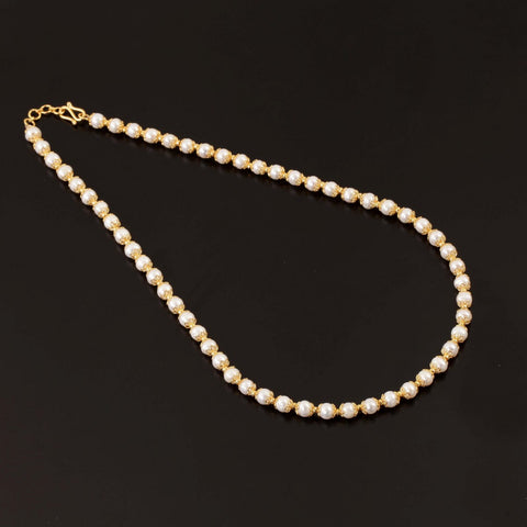 22K YG Women Pearl Necklace-1pc