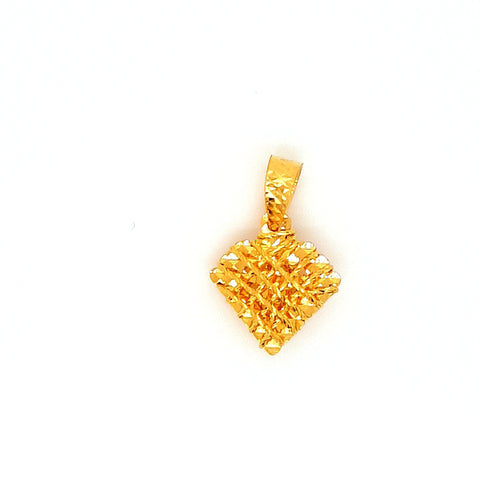 22K YG Women Rhombus Pendant-1pc