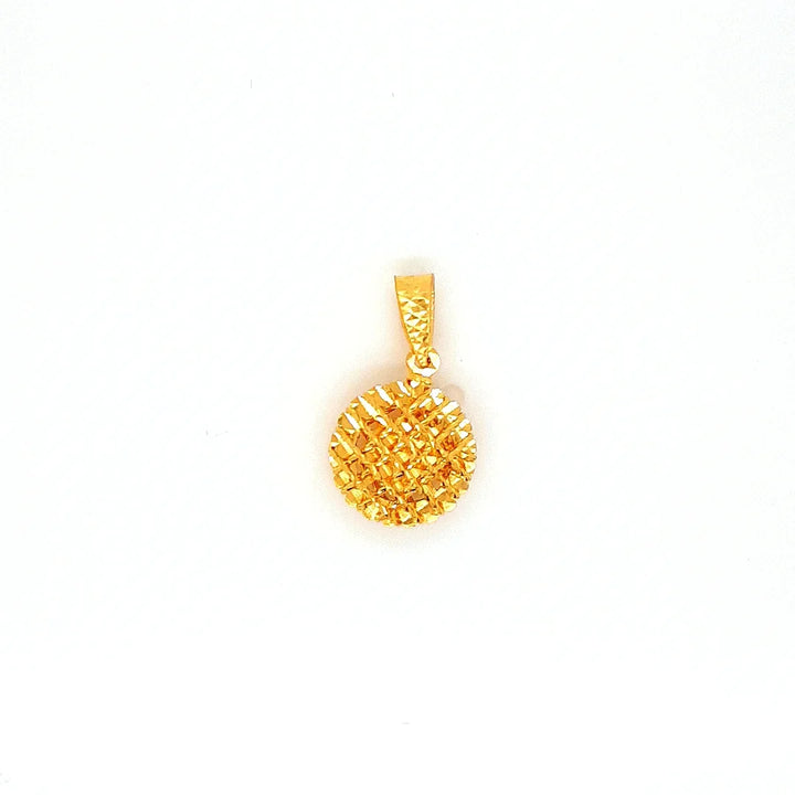 22K YG Women Circle Pendant-1pc