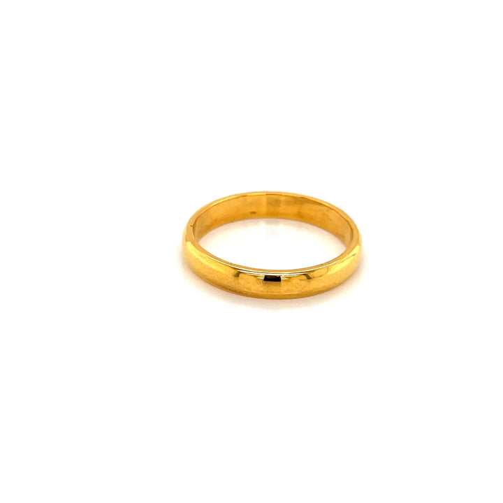 22K YG Unisex Classic Polished Band Ring-1pc