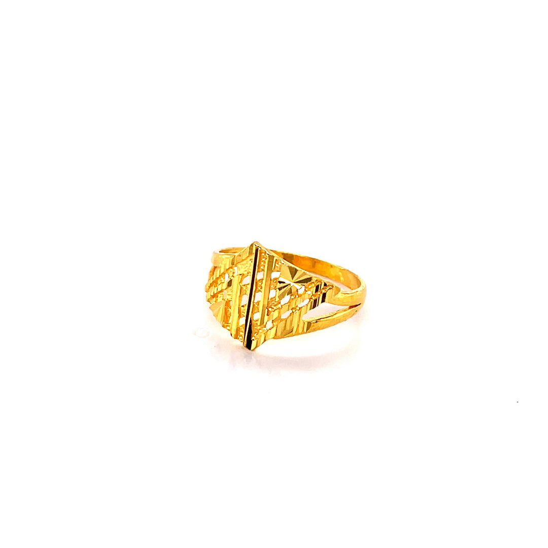 22K YG Women Fancy Ring Size 11-13(L-M)-1pc RB Diamond Jewellers