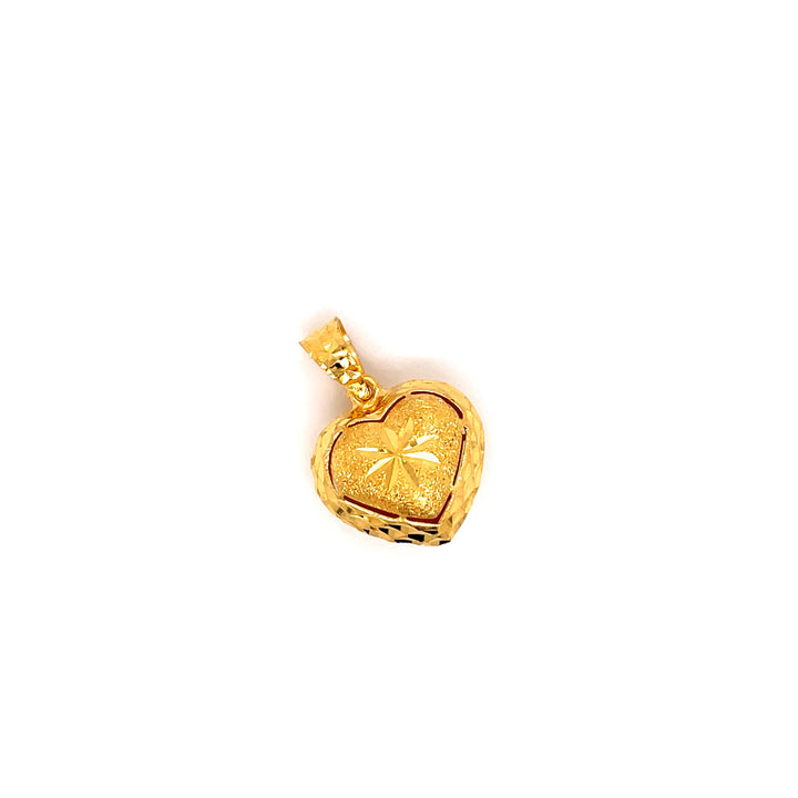 22K YG Women Hollow Heart Pendant-1pc RB Diamond Jewellers