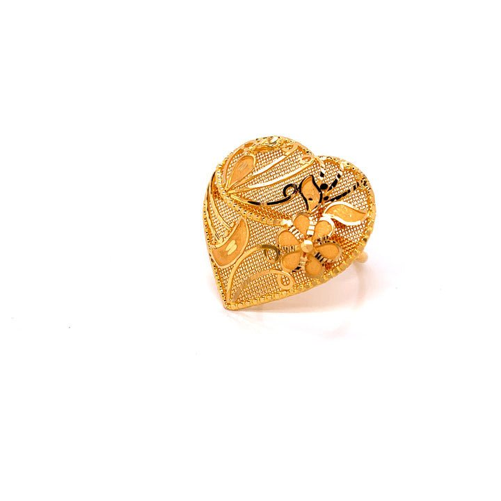 22K YG Women Umbrella Ring-1pc