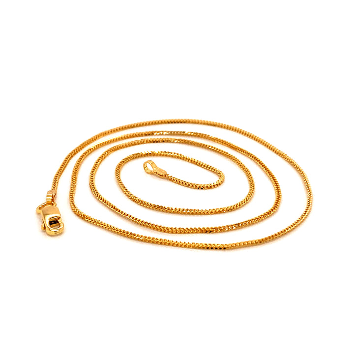 22K YG Unisex Box Chain-1pc
