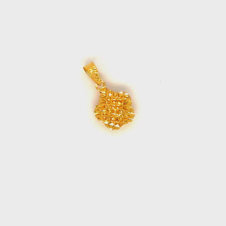 22K YG Women Apple Pendant-1pc
