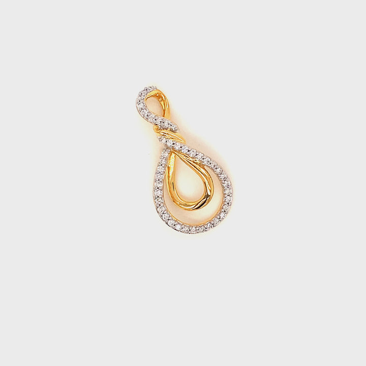 18K YG Women Fancy Diamond Pendant- 1pc