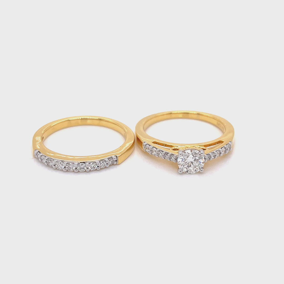 18K YG Engagement Diamond Ring-1pc