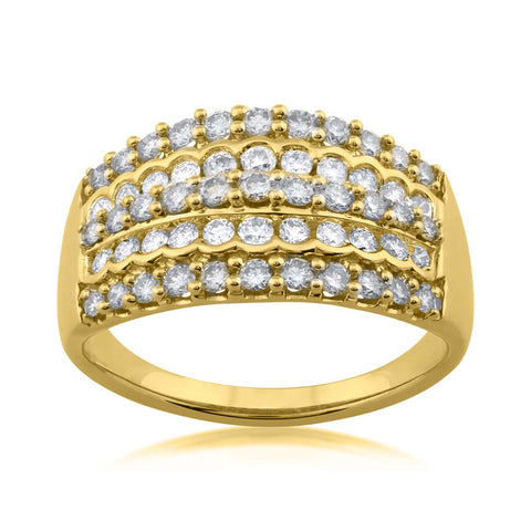 18K YG Prong Set Bridal Diamond Ring-1pc