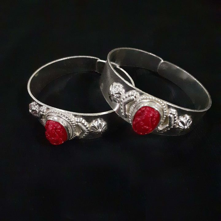 Children Coral Silver Bangle-1pair