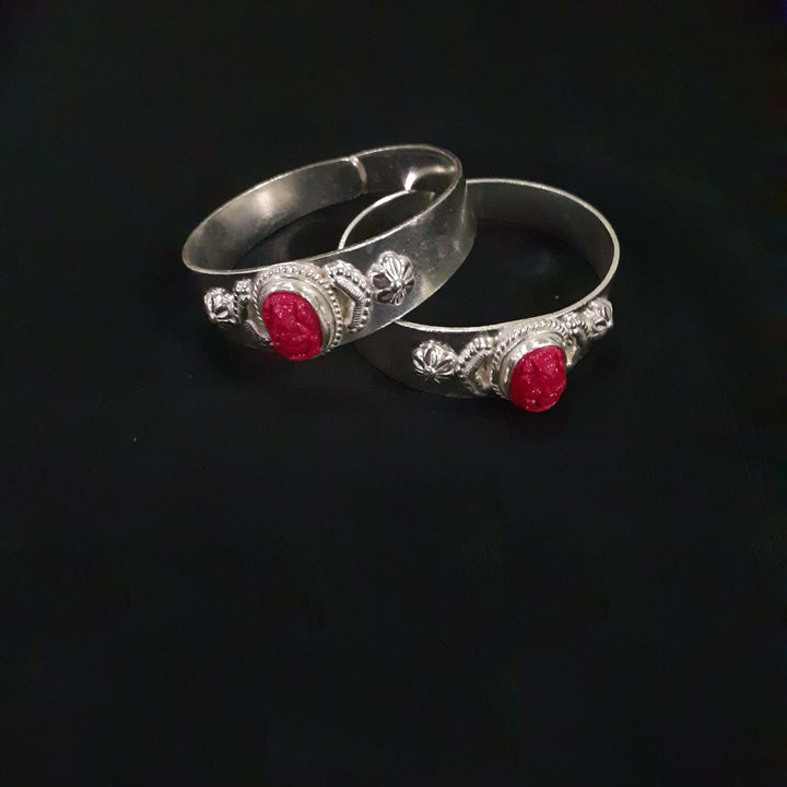 Children Coral Silver Bangle-1pair