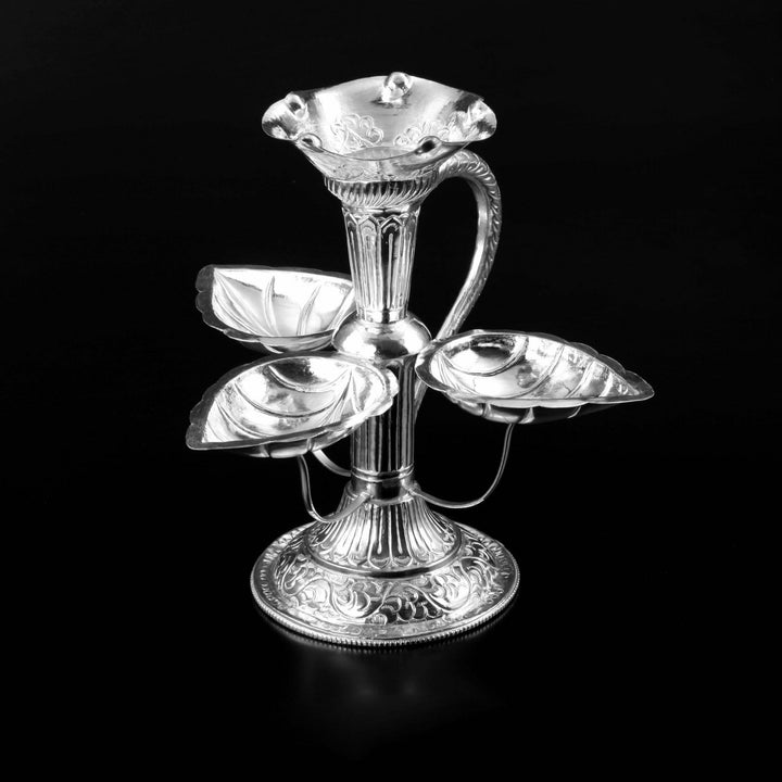 Carved Leaf Silver Tikadani 24-26Tola-1pc