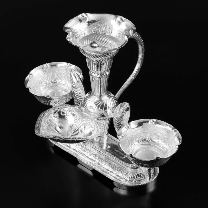 Carved Fish Silver Tikadani 39-41Tola-1pc