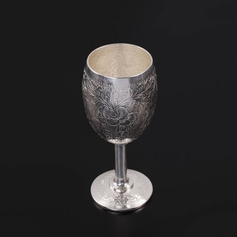 Silver Butta Wine Glass Availability: Immediate