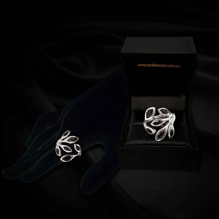 Sterling Silver Ring With Onyx-1pc