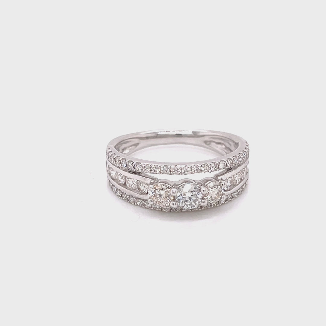 18K WG Women Bridal Diamond Ring- 1pc