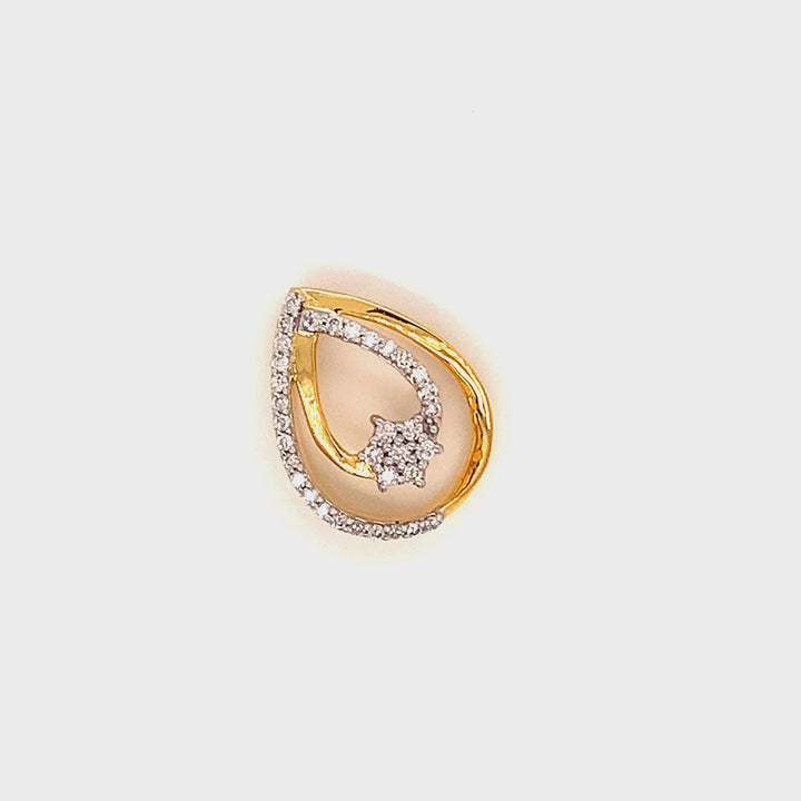 Star Diamond Double Drop Pendant 18K YG